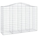 vidaXL íves horganyzott vas gabion kosár 200x50x140/160 cm