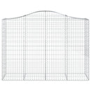 vidaXL íves horganyzott vas gabion kosár 200x50x140/160 cm