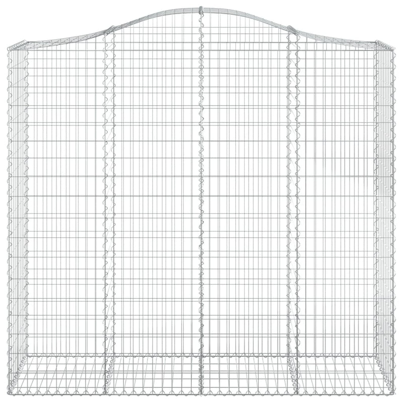 vidaXL íves horganyzott vas gabion kosár 200x50x180/200 cm