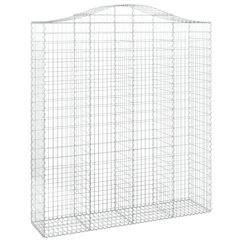 vidaXL íves horganyzott vas gabion kosár 200x50x220/240 cm