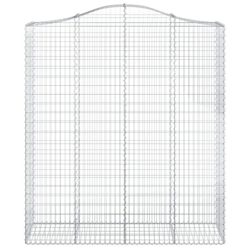 vidaXL íves horganyzott vas gabion kosár 200x50x220/240 cm