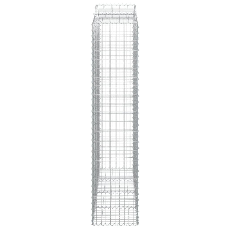 vidaXL íves horganyzott vas gabion kosár 200x50x220/240 cm