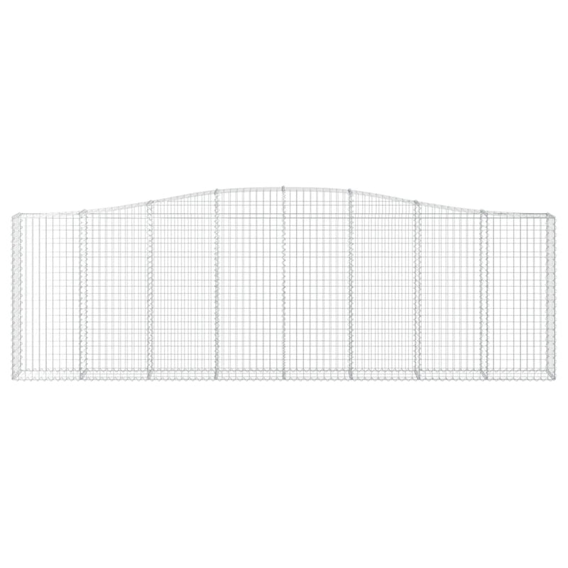vidaXL íves horganyzott vas gabion kosár 400x30x120/140 cm