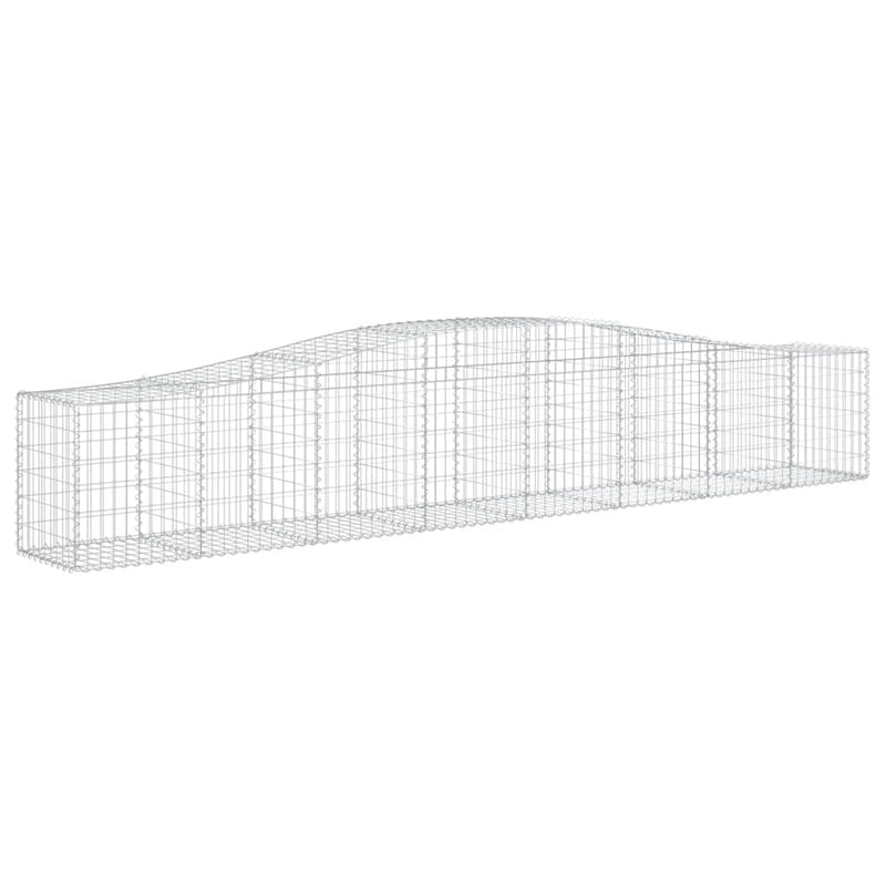 vidaXL íves horganyzott vas gabion kosár 400x50x60/80 cm