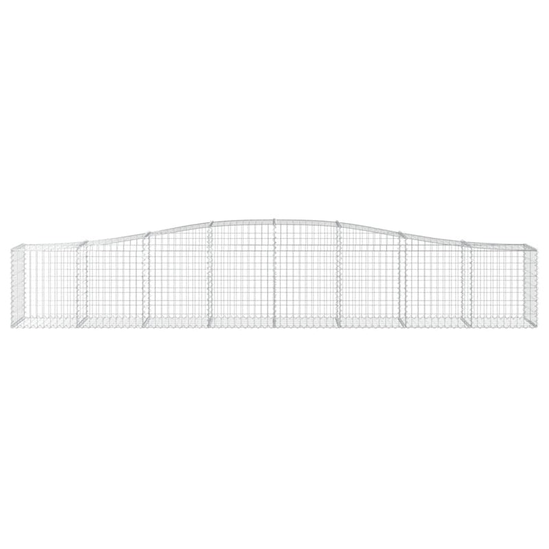 vidaXL íves horganyzott vas gabion kosár 400x50x60/80 cm