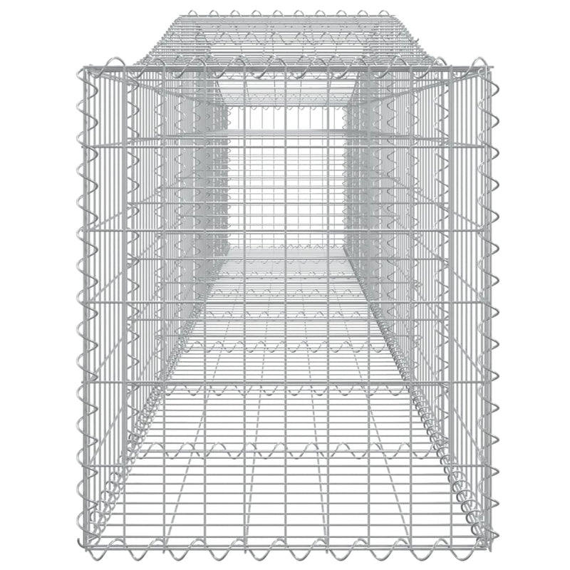 vidaXL íves horganyzott vas gabion kosár 400x50x60/80 cm