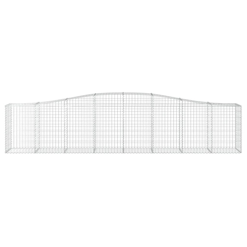 vidaXL íves horganyzott vas gabion kosár 400x50x80/100 cm