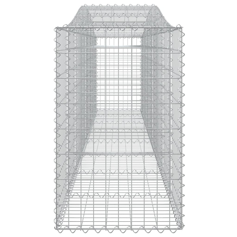vidaXL íves horganyzott vas gabion kosár 400x50x80/100 cm