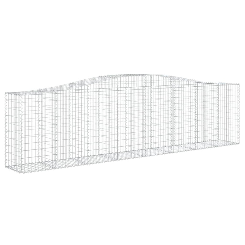vidaXL íves horganyzott vas gabion kosár 400x50x100/120 cm