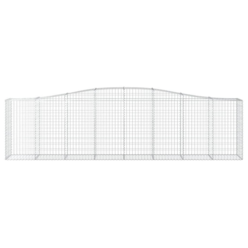 vidaXL íves horganyzott vas gabion kosár 400x50x100/120 cm