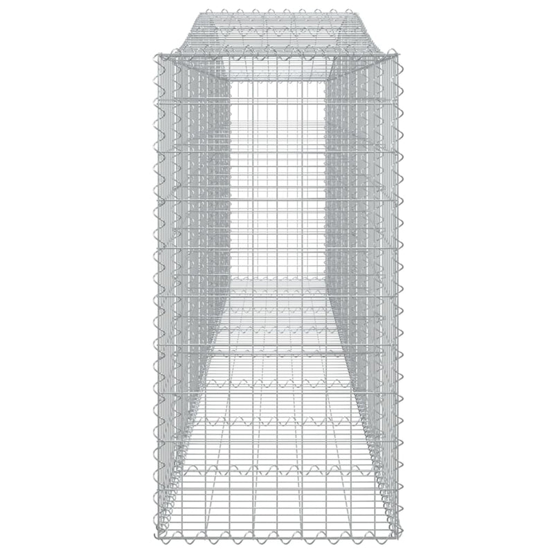 vidaXL íves horganyzott vas gabion kosár 400x50x100/120 cm