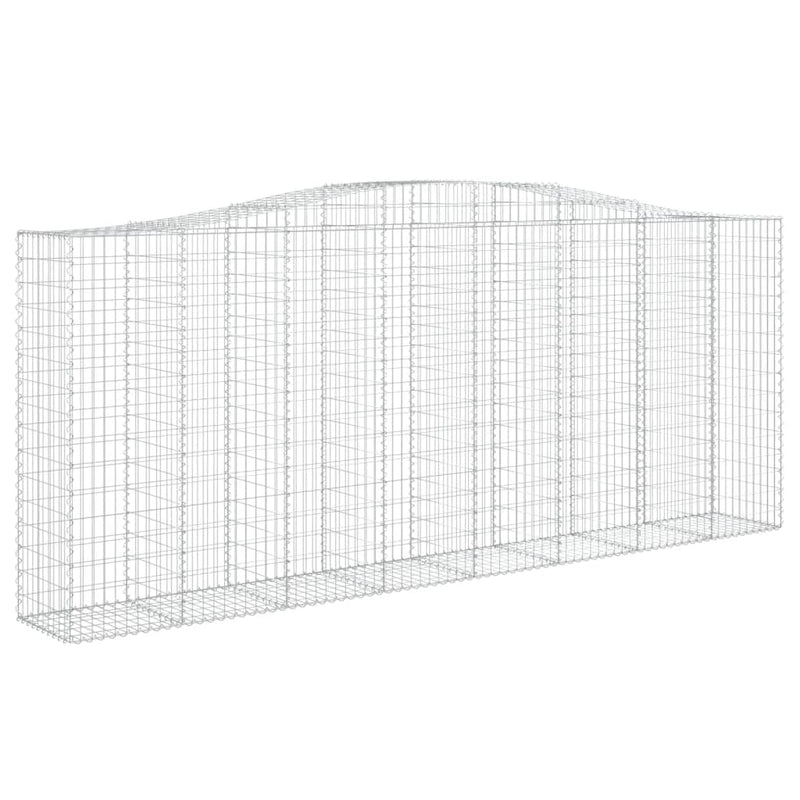 vidaXL íves horganyzott vas gabion kosár 400x50x160/180 cm