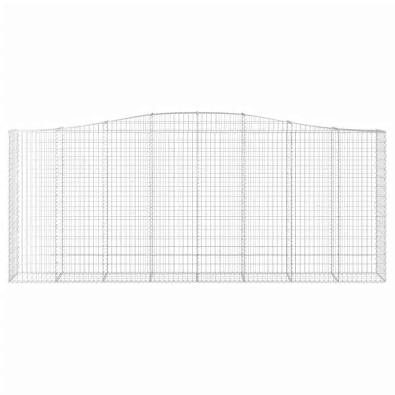 vidaXL íves horganyzott vas gabion kosár 400x50x160/180 cm
