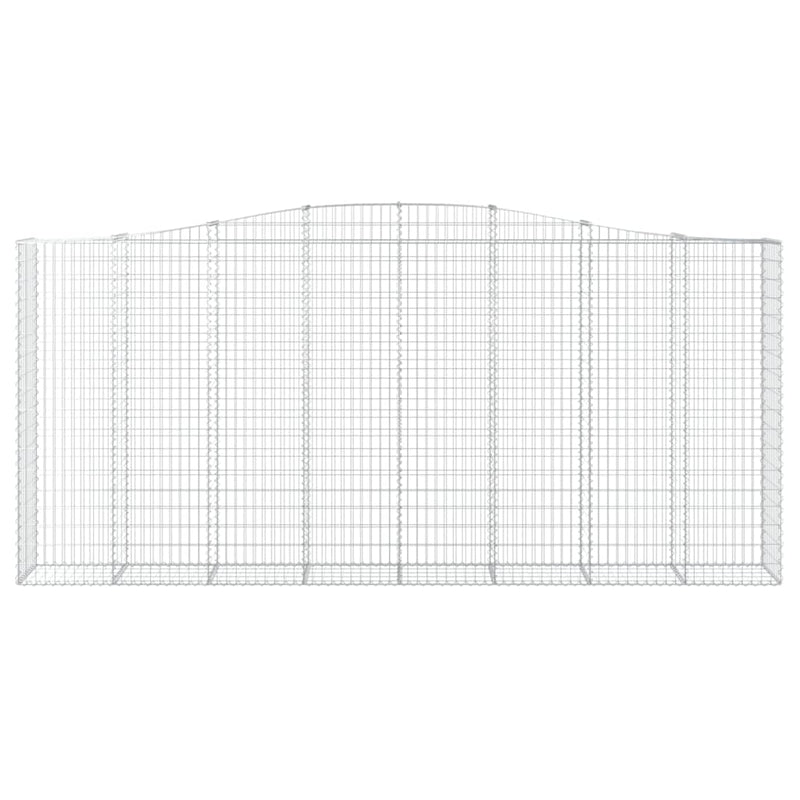 vidaXL íves horganyzott vas gabion kosár 400x50x180/200 cm
