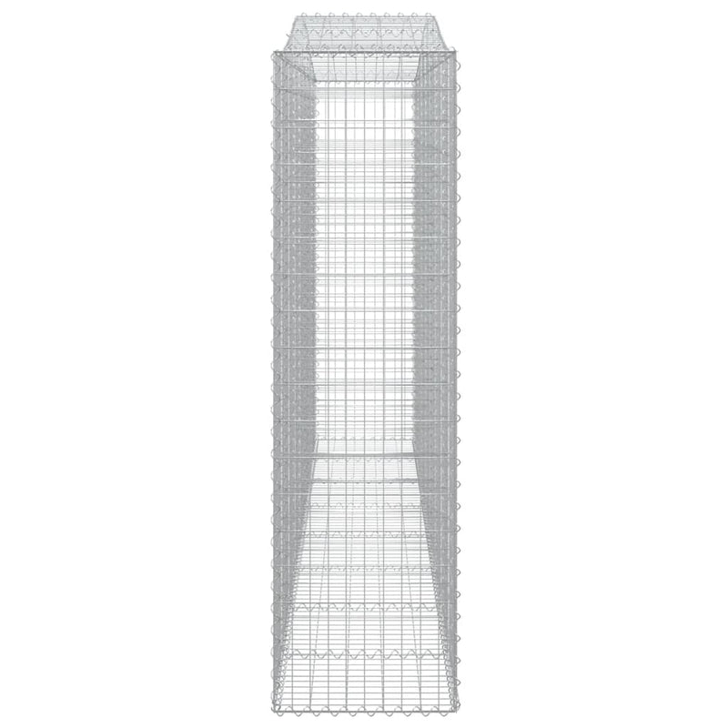vidaXL íves horganyzott vas gabion kosár 400x50x180/200 cm