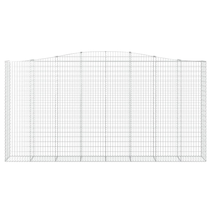 vidaXL íves horganyzott vas gabion kosár 400x50x200/220 cm
