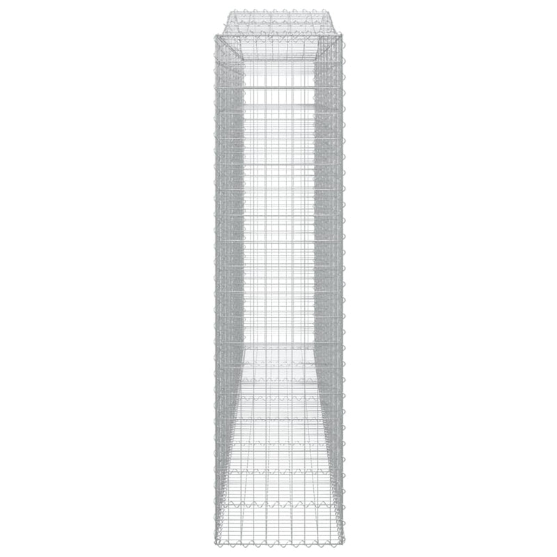 vidaXL íves horganyzott vas gabion kosár 400x50x200/220 cm