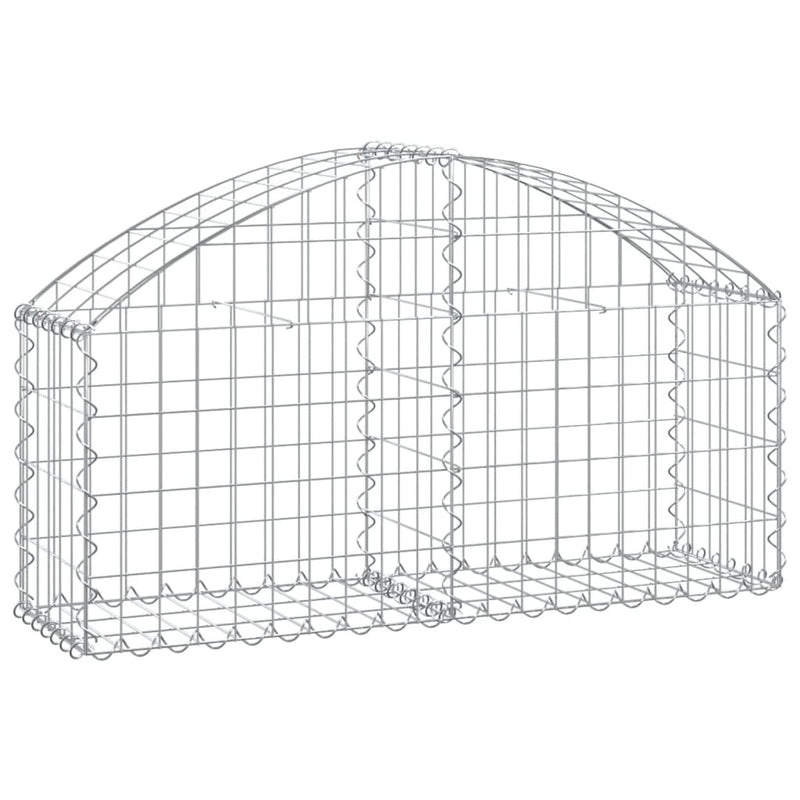 vidaXL íves horganyzott vas gabion kosár 100x30x40/60 cm