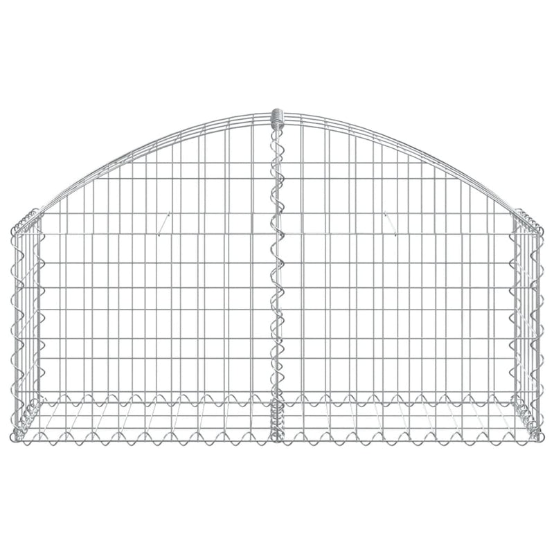 vidaXL íves horganyzott vas gabion kosár 100x30x40/60 cm