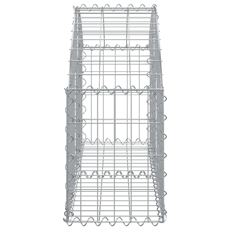 vidaXL íves horganyzott vas gabion kosár 100x30x40/60 cm