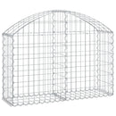 vidaXL íves horganyzott vas gabion kosár 100x30x60/80 cm