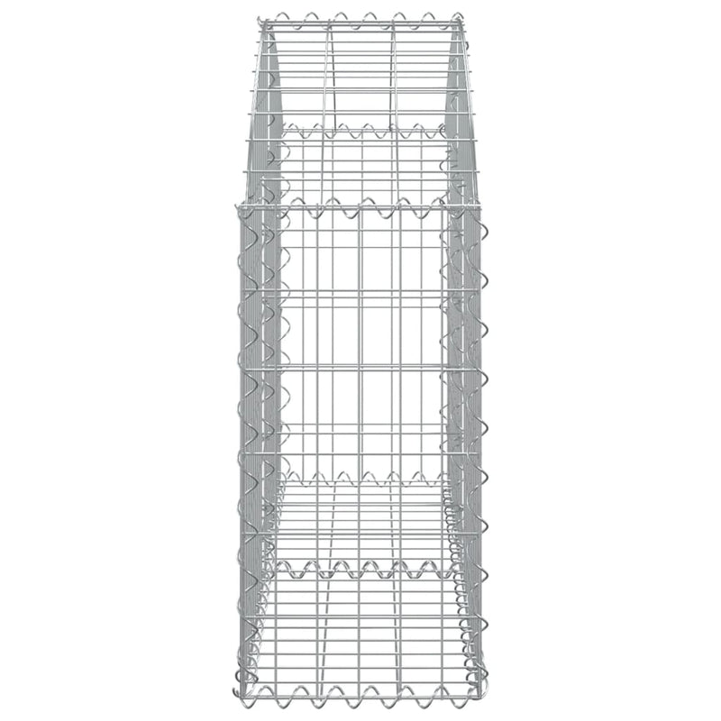 vidaXL íves horganyzott vas gabion kosár 100x30x60/80 cm