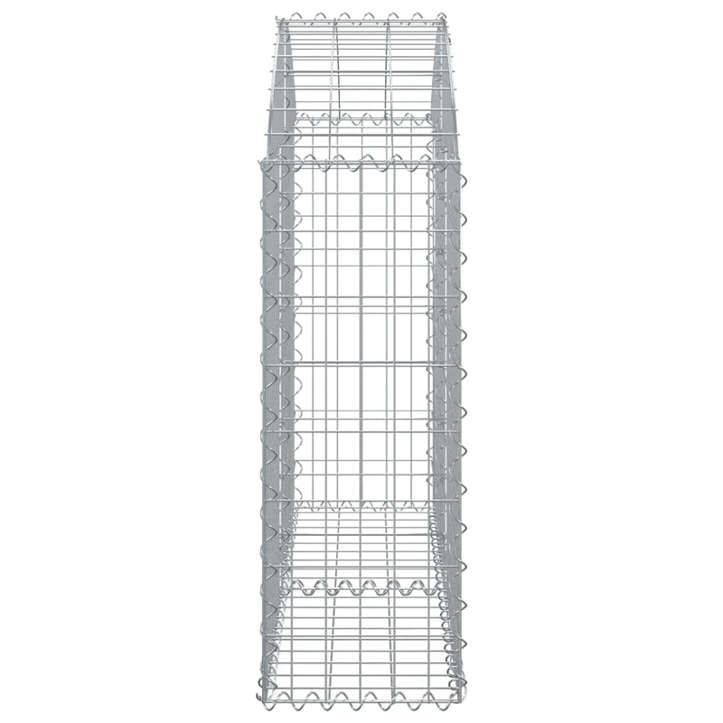 vidaXL íves horganyzott vas gabion kosár 100x30x80/100 cm