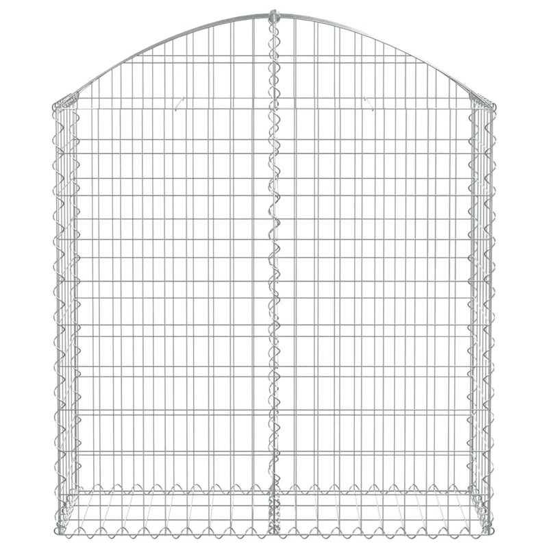 vidaXL íves horganyzott vas gabion kosár 100x30x100/120 cm