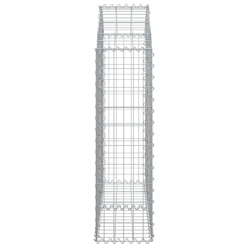 vidaXL íves horganyzott vas gabion kosár 100x30x100/120 cm