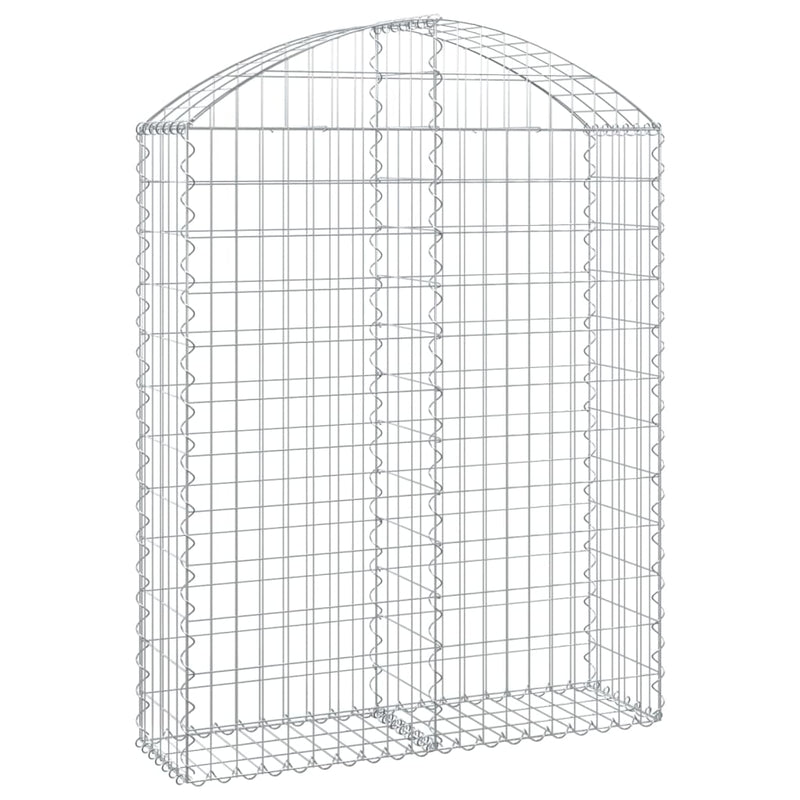 vidaXL íves horganyzott vas gabion kosár 100x30x120/140 cm