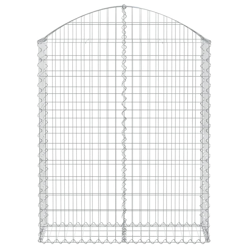 vidaXL íves horganyzott vas gabion kosár 100x30x120/140 cm