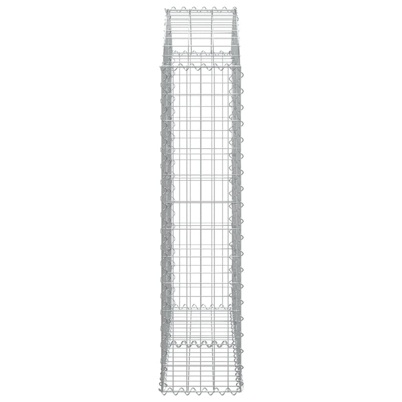 vidaXL íves horganyzott vas gabion kosár 100x30x120/140 cm