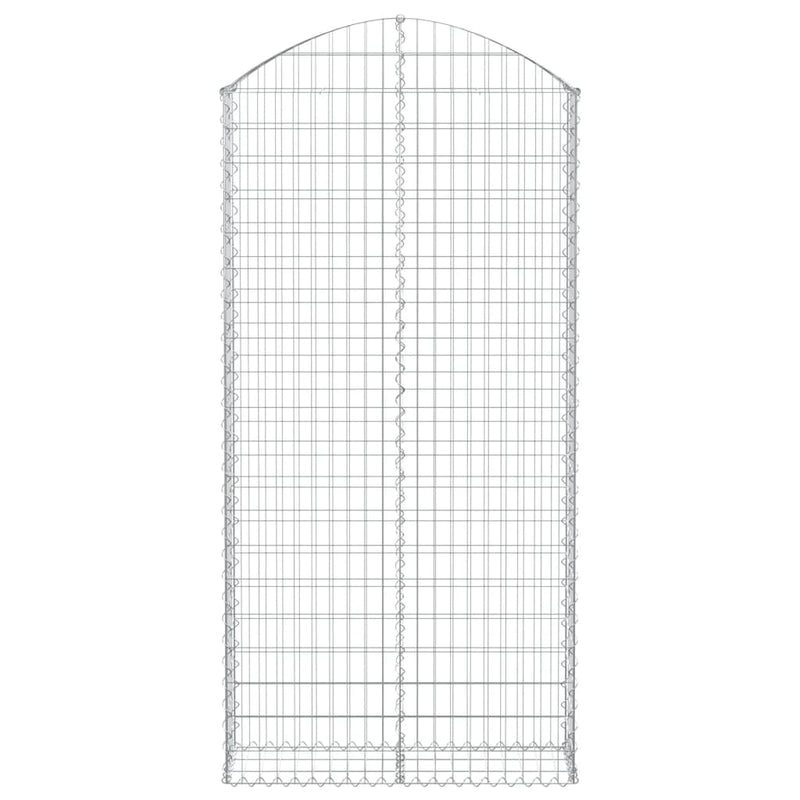 vidaXL íves horganyzott vas gabion kosár 100x30x200/220 cm