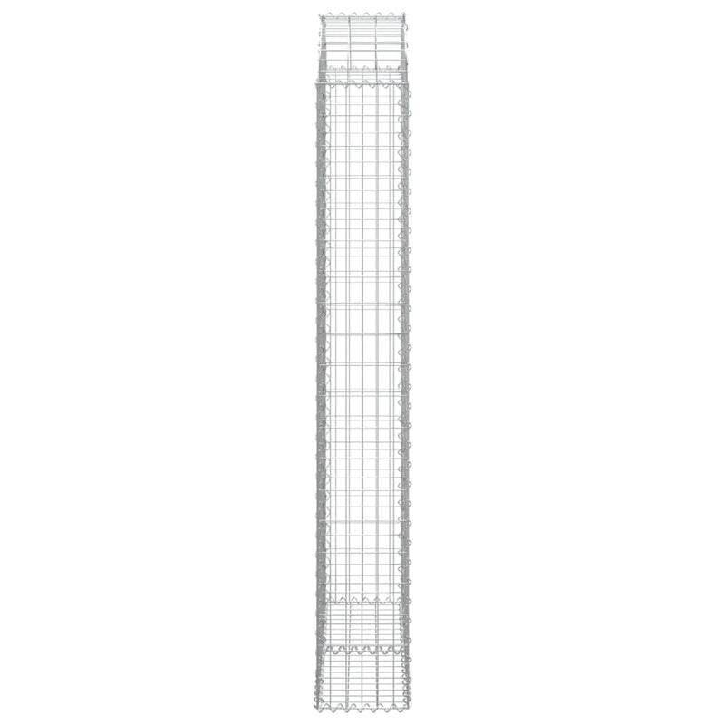 vidaXL íves horganyzott vas gabion kosár 100x30x200/220 cm