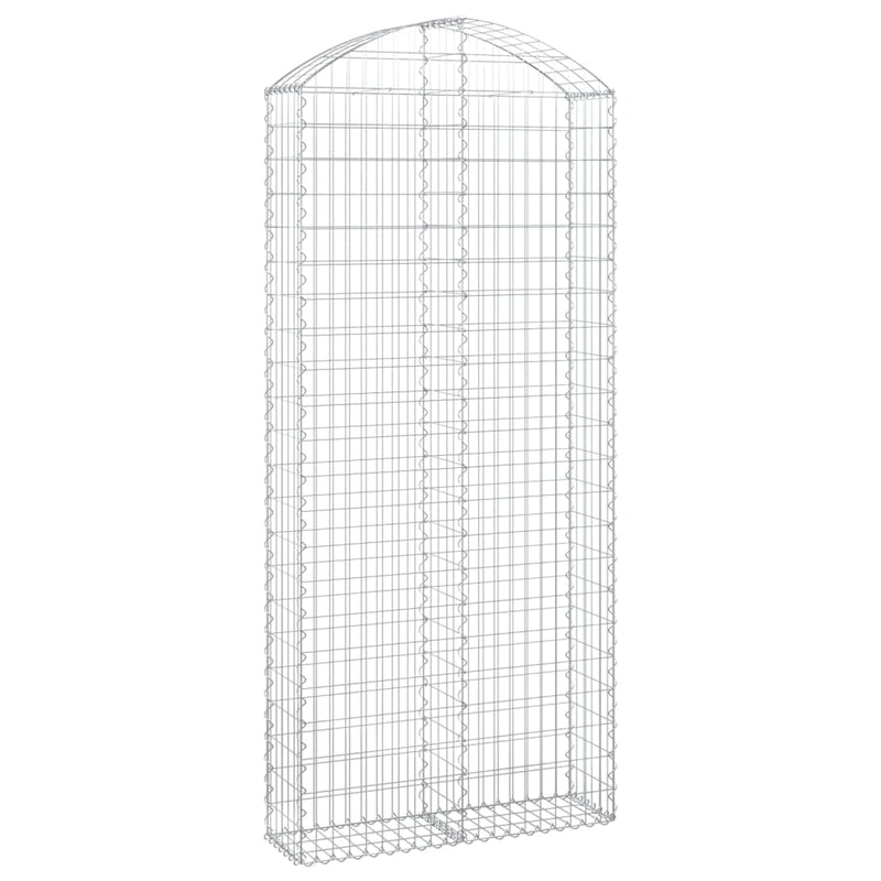 vidaXL íves horganyzott vas gabion kosár 100x30x220/240 cm