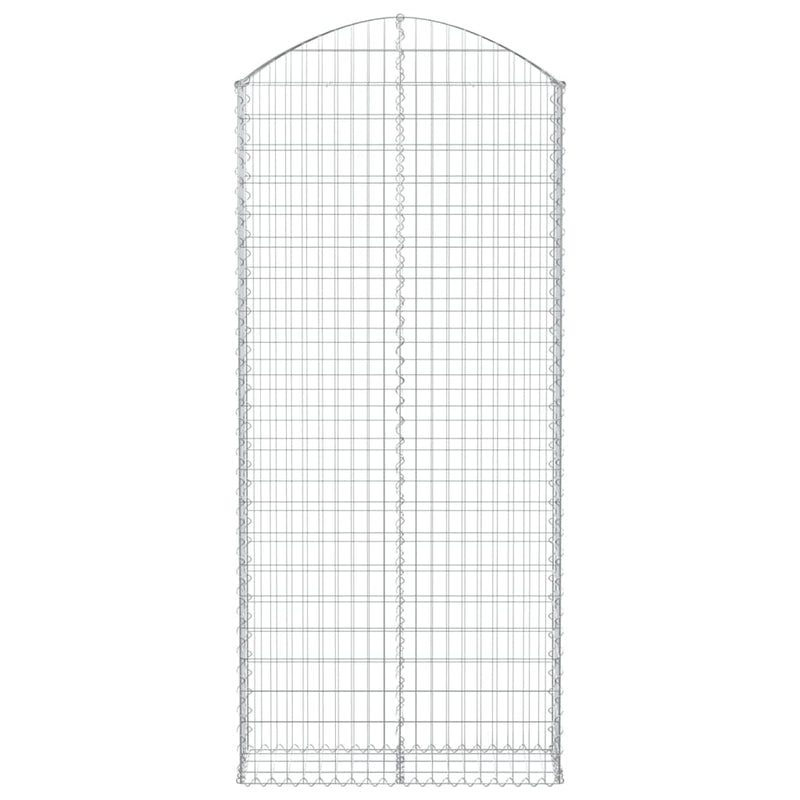 vidaXL íves horganyzott vas gabion kosár 100x30x220/240 cm