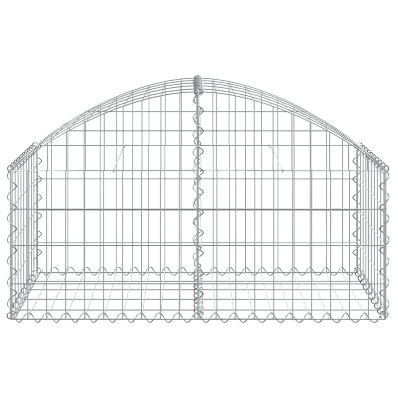 vidaXL íves horganyzott vas gabion kosár 100x50x40/60 cm