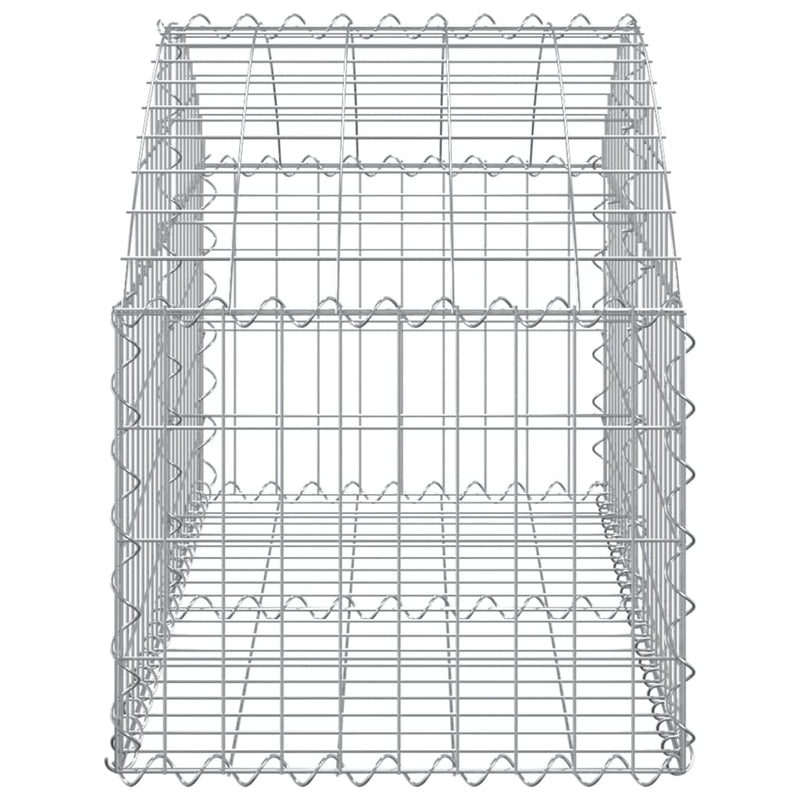 vidaXL íves horganyzott vas gabion kosár 100x50x40/60 cm