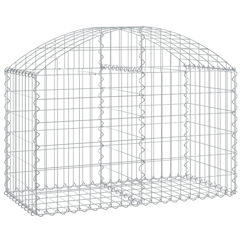 vidaXL íves horganyzott vas gabion kosár 100x50x60/80 cm