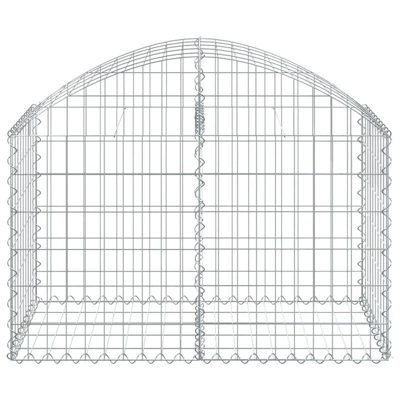 vidaXL íves horganyzott vas gabion kosár 100x50x60/80 cm