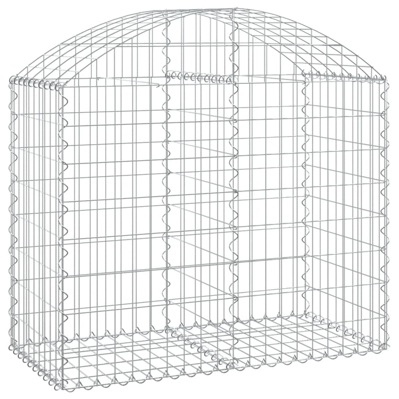 vidaXL íves horganyzott vas gabion kosár 100x50x80/100 cm
