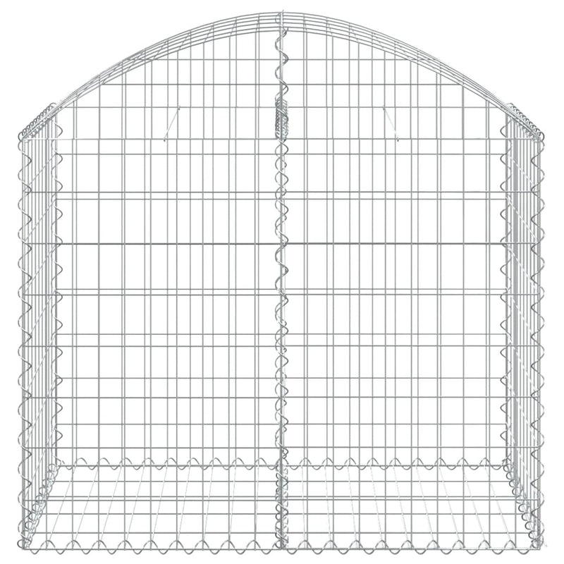 vidaXL íves horganyzott vas gabion kosár 100x50x80/100 cm