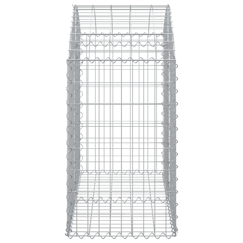 vidaXL íves horganyzott vas gabion kosár 100x50x80/100 cm