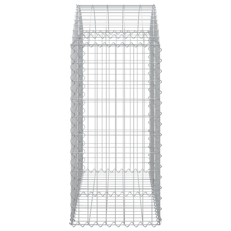 vidaXL íves horganyzott vas gabion kosár 100x50x100/120 cm