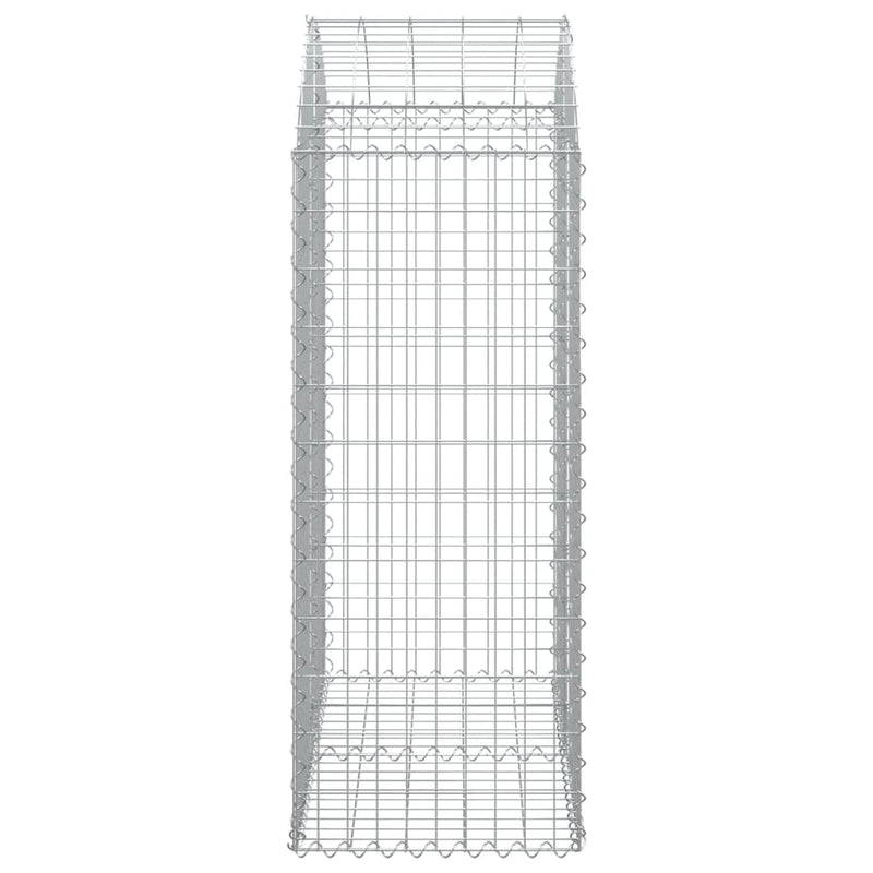vidaXL íves horganyzott vas gabion kosár 100x50x120/140 cm