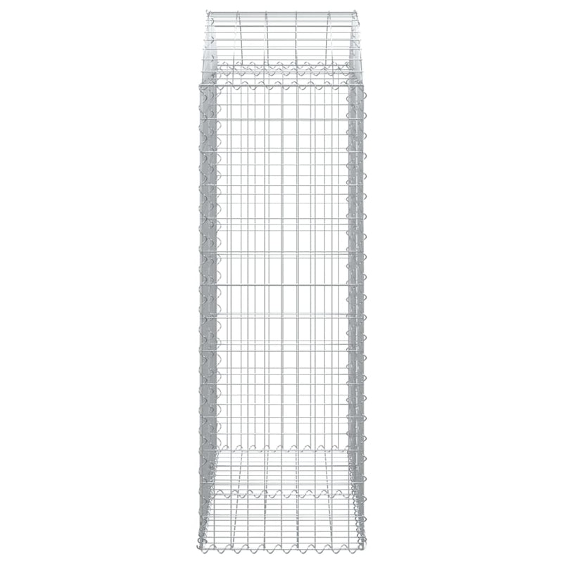 vidaXL íves horganyzott vas gabion kosár 100x50x140/160 cm