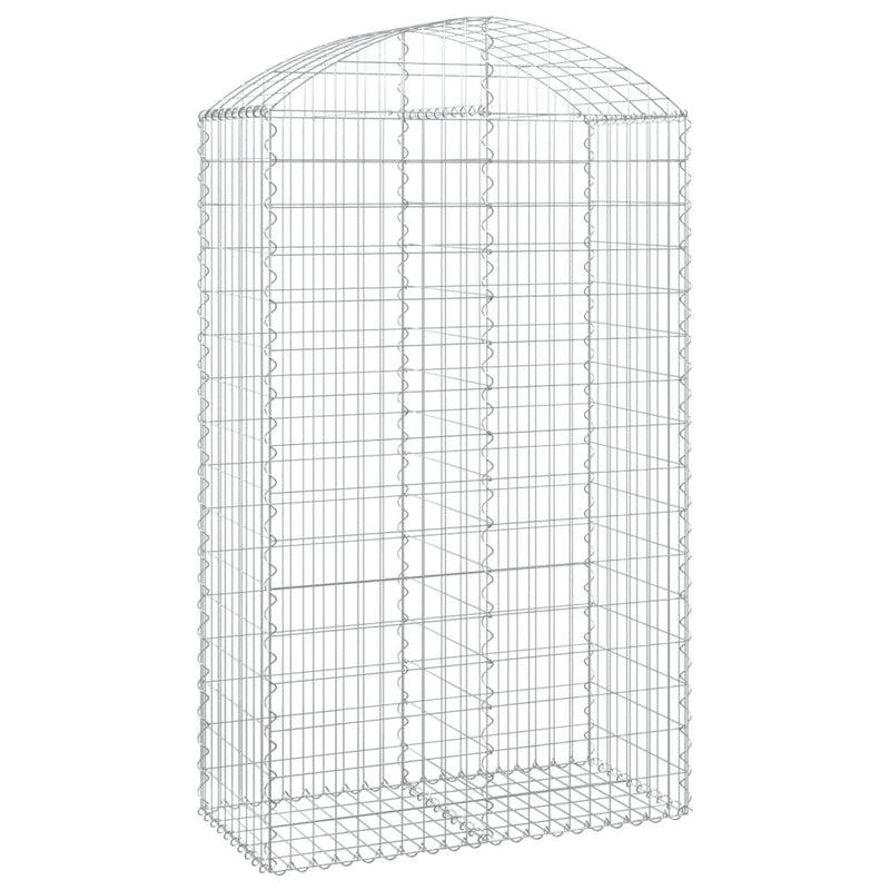 vidaXL íves horganyzott vas gabion kosár 100x50x160/180 cm