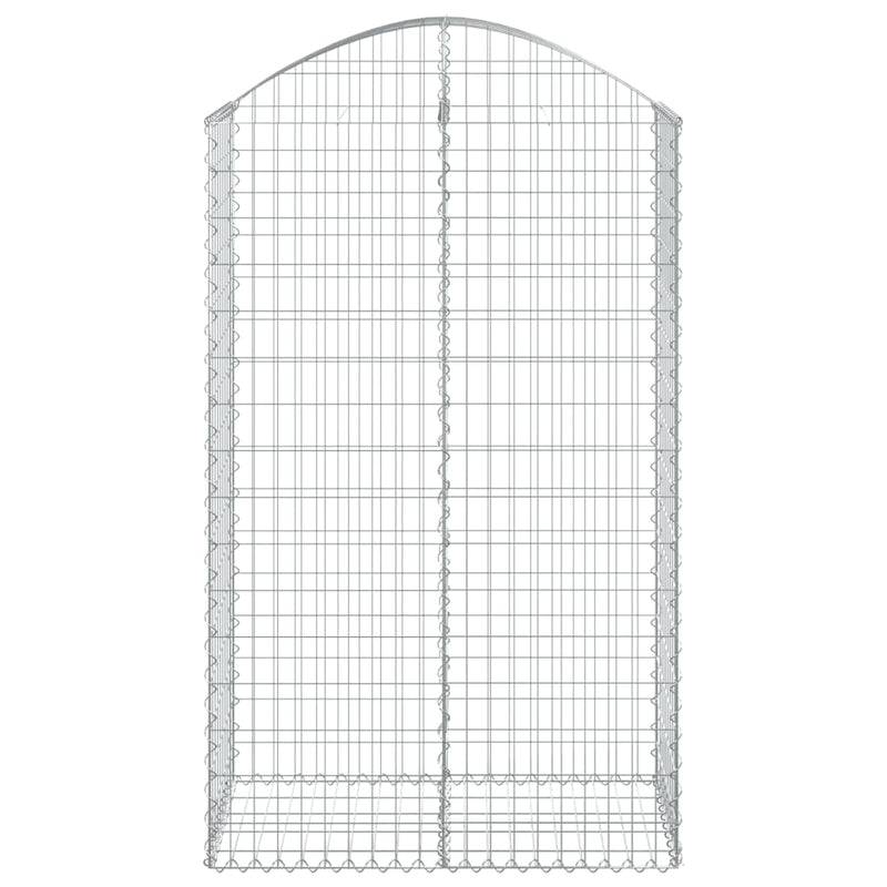 vidaXL íves horganyzott vas gabion kosár 100x50x160/180 cm