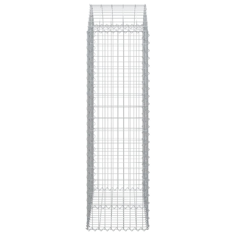 vidaXL íves horganyzott vas gabion kosár 100x50x160/180 cm