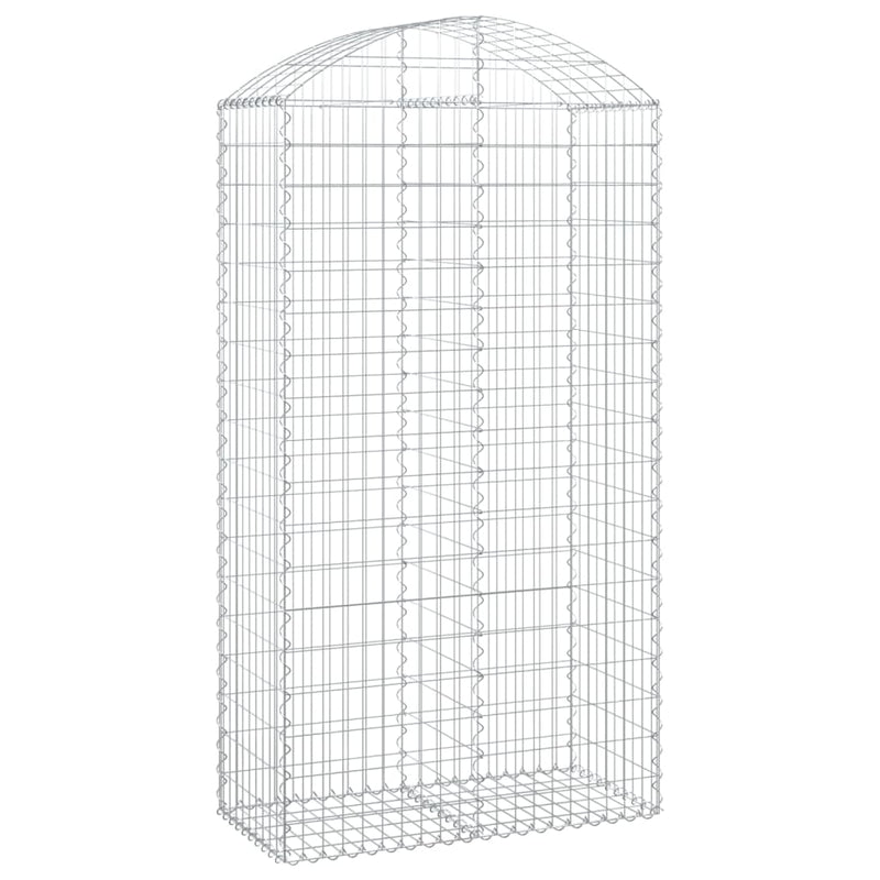 vidaXL íves horganyzott vas gabion kosár 100x50x180/200 cm
